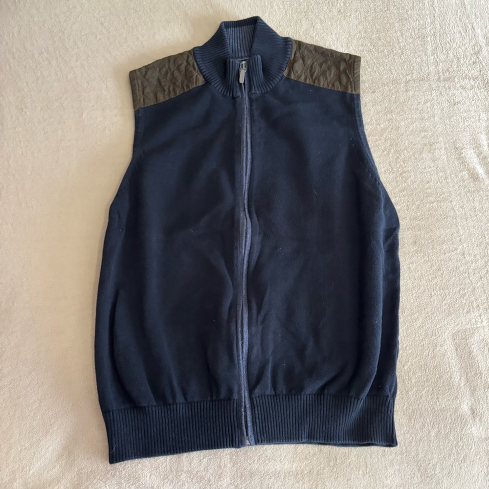 Alex cannon suede sweater vest size large